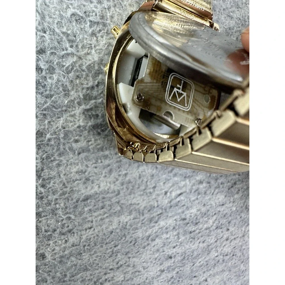 PETERBILT TRUCK Vintage Digital Mechanical Analog Gold Tone Watch